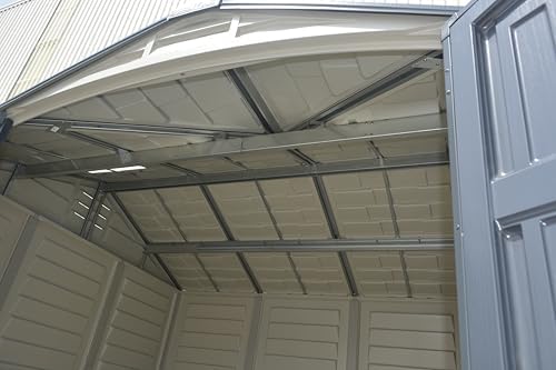 duramax apex pro 10.5x8 dual-access vinyl storage shed, view 16