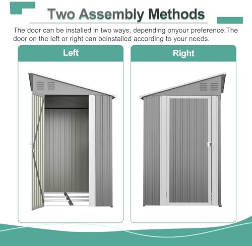 yopto 4x10 ft outdoor shed with floor frame on a desk or shelf