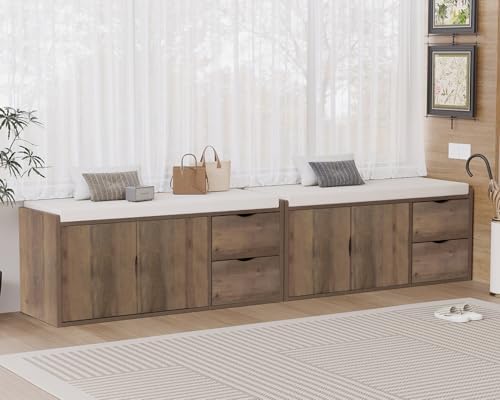 lvb entryway bench with storage, 40" shoes bench, view 9