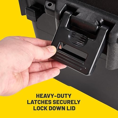 plano small sportsman's trunk for outdoor gear and showing dimensions