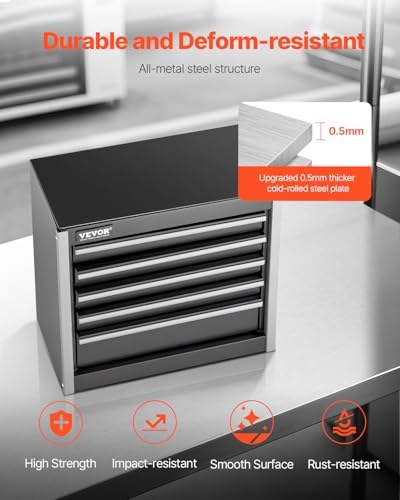 vevor metal tool box, 8.6-inch, portable metal tool, package contents