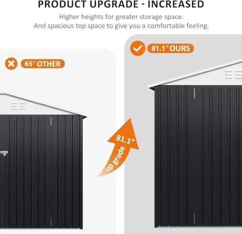 polar aurora 10x12 outdoor metal storage shed with, side view