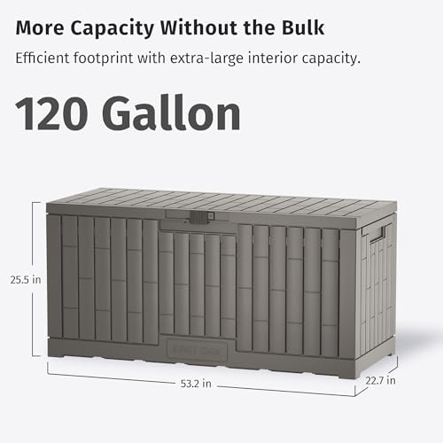 east oak 120 gallon outdoor storage box |, view 9
