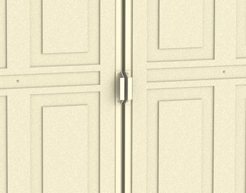duramax 00283 woodbridge storage shed, off white, view 12