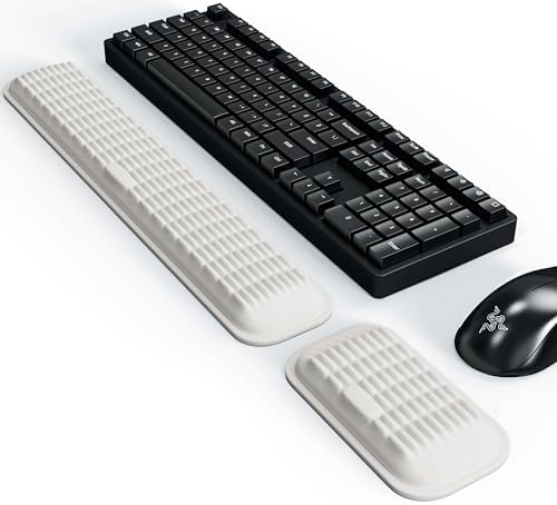 MEKASS Ergonomic Wrist Rest for Keyboard and Mouse, Soft Memory Foam Keyboard by Mekass