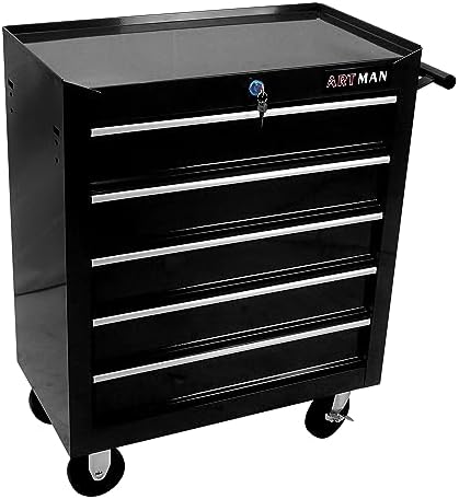 5 drawers rolling tool chest on wheels, multifunctional, view 9