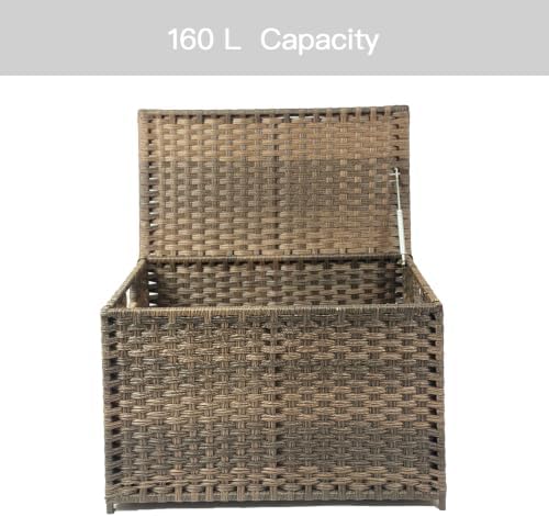 wicker storage trunk, large storage basket with lid on a desk or shelf