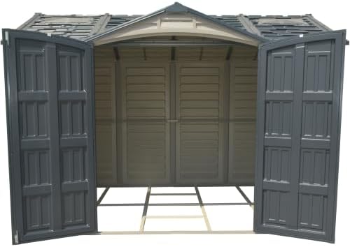 duramax apex pro 10.5x8 dual-access vinyl storage shed, view 9