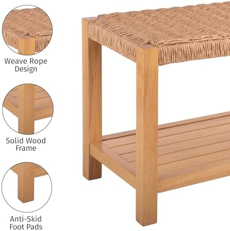 alaterre furniture newport 40” shoe storage bench with, side view