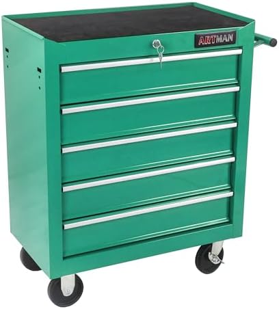 5 drawers rolling tool chest on wheels, multifunctional, view 9