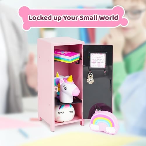 yobro mini locker with lock, 2 keys, 24 showing dimensions