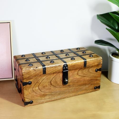 nautical cove treasure chest wooden box with antique, view 9