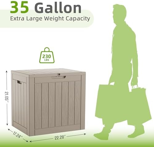 drato 35 gallon outdoor storage box waterproof lockable, package contents