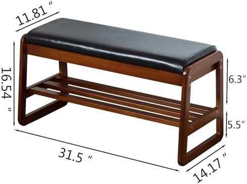 sobibo solid wood shoe rack bench with flip-top, close-up detail