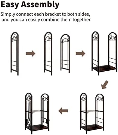 firewood racks with fireplace tools 30 inch retro on a desk or shelf