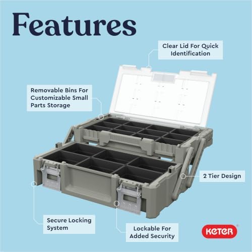 18" camp & trail gear organizer, heavy-duty cantilever, side view