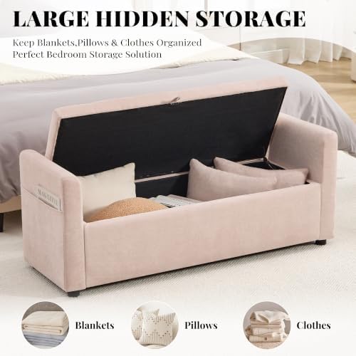 51" end of bed storage bench, upholstered chenille, package contents