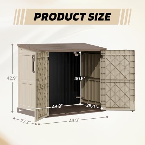 horizontal outdoor storage cabinet box 36 cu ft, package contents