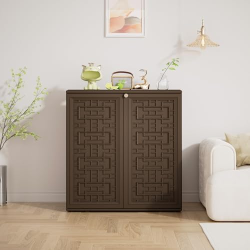 mrosaa storage box outdoor caninet,resin indoor storage box, close-up detail