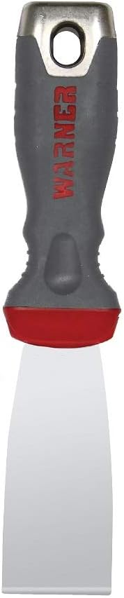 Warner 1-1/2" ProGrip Stiff Putty Knife, Stainless Steel with Hammer Cap, 90661