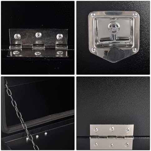 36'' heavy duty truck tool box steel for, close-up detail