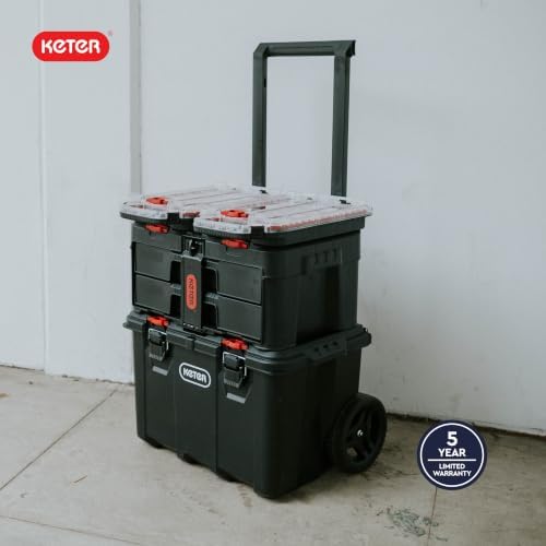 keter stack n rolling tool box modular storage, view 12