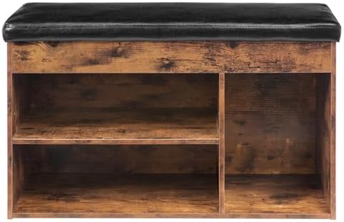 hoobro shoe storage bench with cushion, 32.3" entryway, view 9