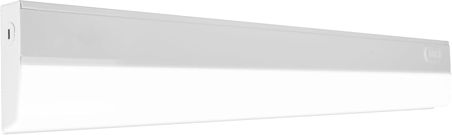 24” LED Direct Wire Under Cabinet Light - Dimmable Undercounter LED Lights for Kitchen - Selectable CCT 2700K-5000K, 612-648 Lumens, 9W - UCB Series Hardwired Under Cabinet Lighting by NICOR Lighting