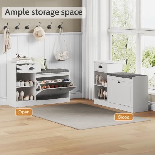 shoe storage bench, modern wooden shoe cabinet with on a desk or shelf