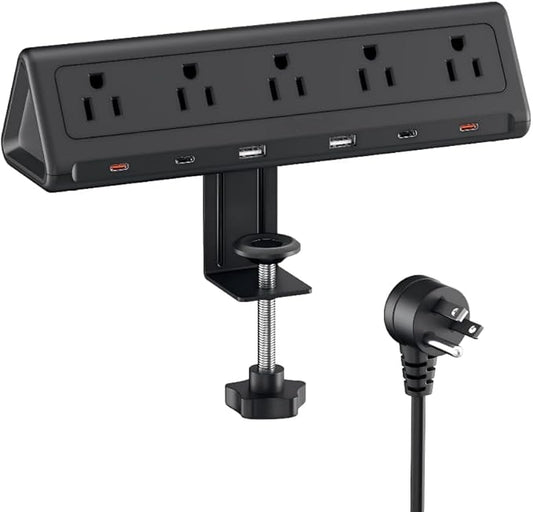 6.5 FT Desk Clamp Power Strip by anntane