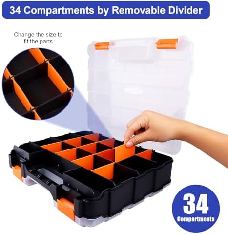 small parts organizer double sided parts organizer with, side view