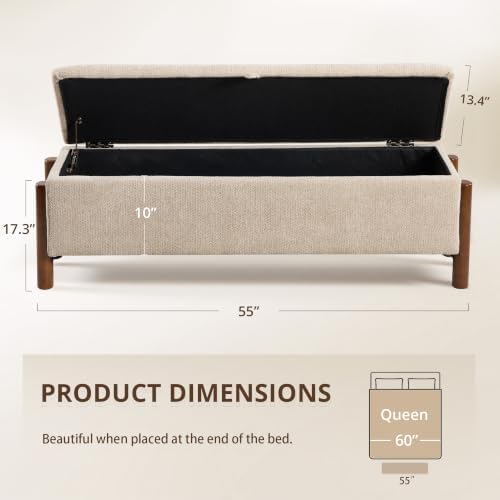 55'' modern storage ottoman benches shown in use
