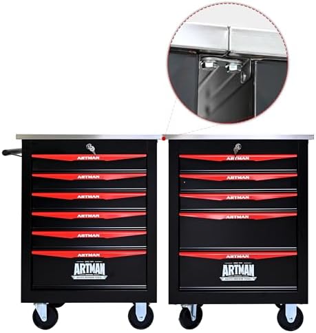 ryh 6 drawers rolling tool chest (black, 6-drawers, view 9