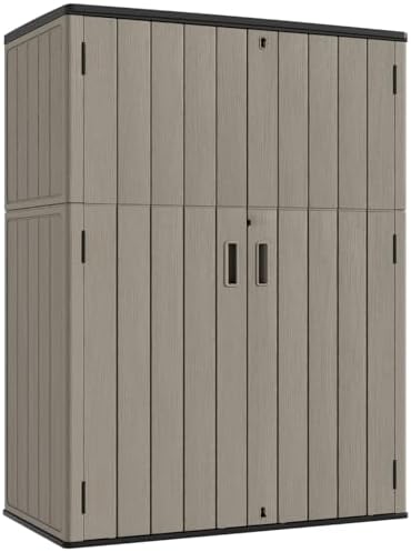 kinying plastic shelving for 37 cu.ft horizontal shed, front angle view