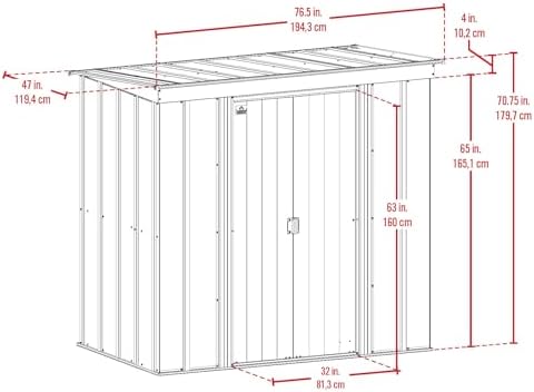 cover it 6' x 4' galvanized steel outdoor, front angle view
