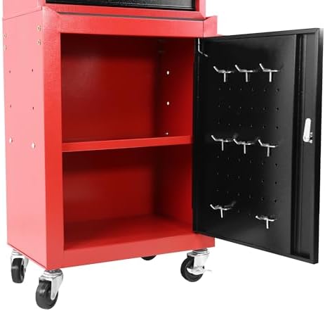 henf 3-drawer rolling tool storage cabinet with detachable showing dimensions