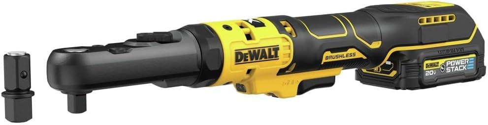 DEWALT 20V MAX XR Cordless Ratchet Set, 3/8" and 1/2" Sealed Head Ratchet, Battery and Charger Included (DCF510GE1)
