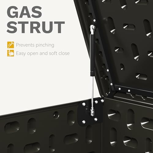 dwvo 230 gallon resin outdoor storage box, xxl, side view