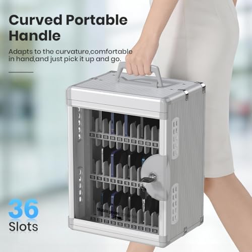 glosen 36 slots cell phone locker with key showing dimensions