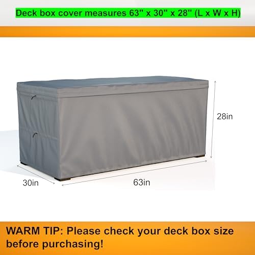 deck box cover - outdoor storage box cover shown in use