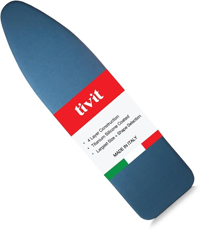 TIVIT Ironing Board Cover 18 x 49, Performance Grade Titanium Coated Pro Grip by TIVIT