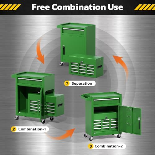 greenvelly tool chest, 5-drawer rolling tool chest with showing dimensions