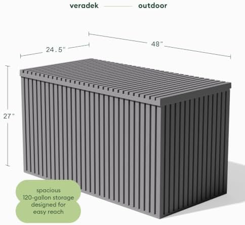 veradek everything box - 120-gallon outdoor storage box shown in use