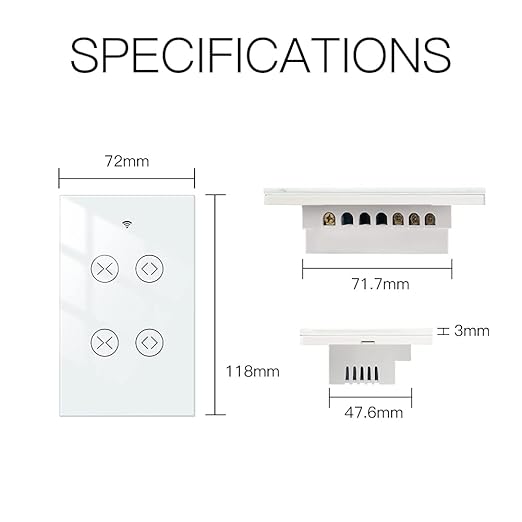 MOES Smart WiFi RF 2 Gang Double Curtain Blind Touch Switch - Image 7