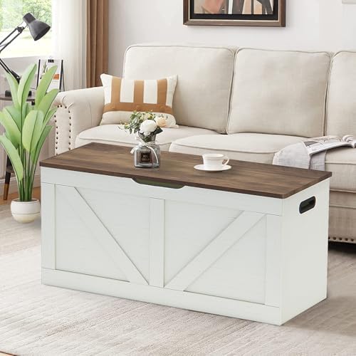 timberer 39.4" storage chest, wooden storage bench, large, package contents