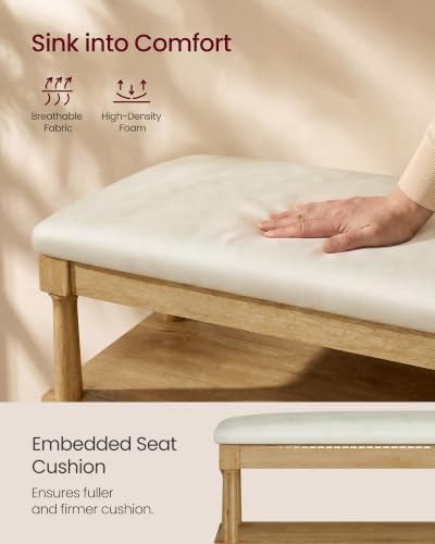 vasagle 2-tier shoe bench, wooden entryway bench, 39.4, package contents