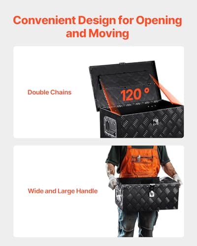 vevor heavy duty aluminum truck bed tool box, package contents