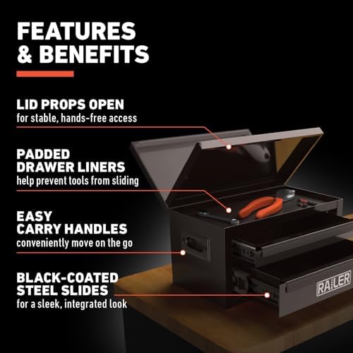 mini metal tool box organizer small steel drawer, close-up detail