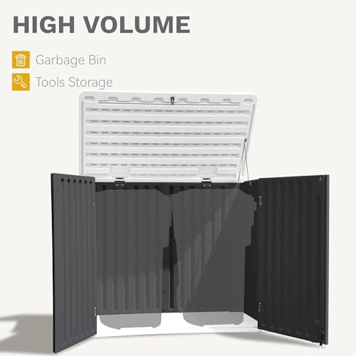dwvo outdoor weather-resistant horizontal storage shed, 35 cu, close-up detail