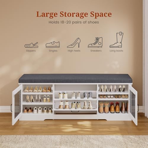 uposoja farmhouse storage bench with flip drawers &, package contents